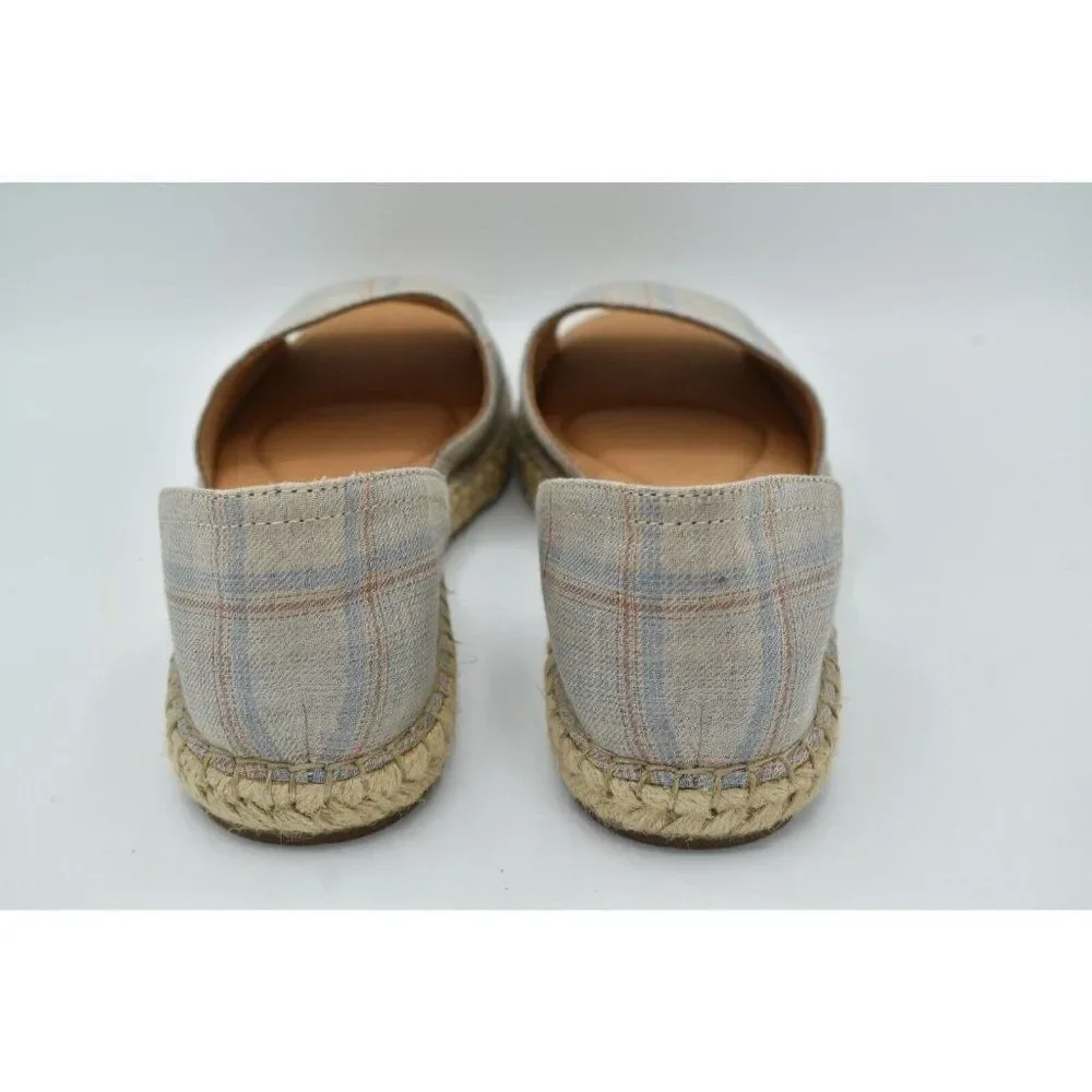 Born Womens Size 9.5 Seak Taupe‎ Beige Fabric Slip On Sandals Shoes